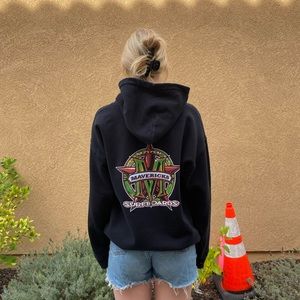 vintage black mavericks surfboards hoodie
